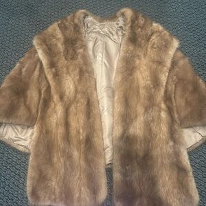 Real fur cape